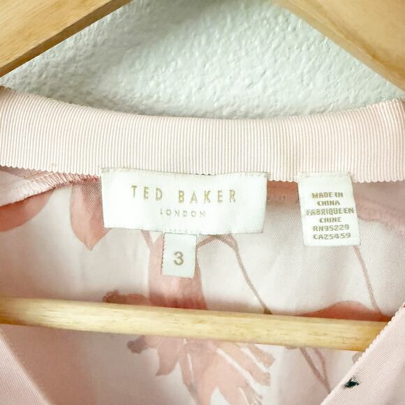 TED BAKER | Cortnee Fantasia-Print Bomber Jacket Floral Print | 3, 8, Medium - Picture 5 of 9